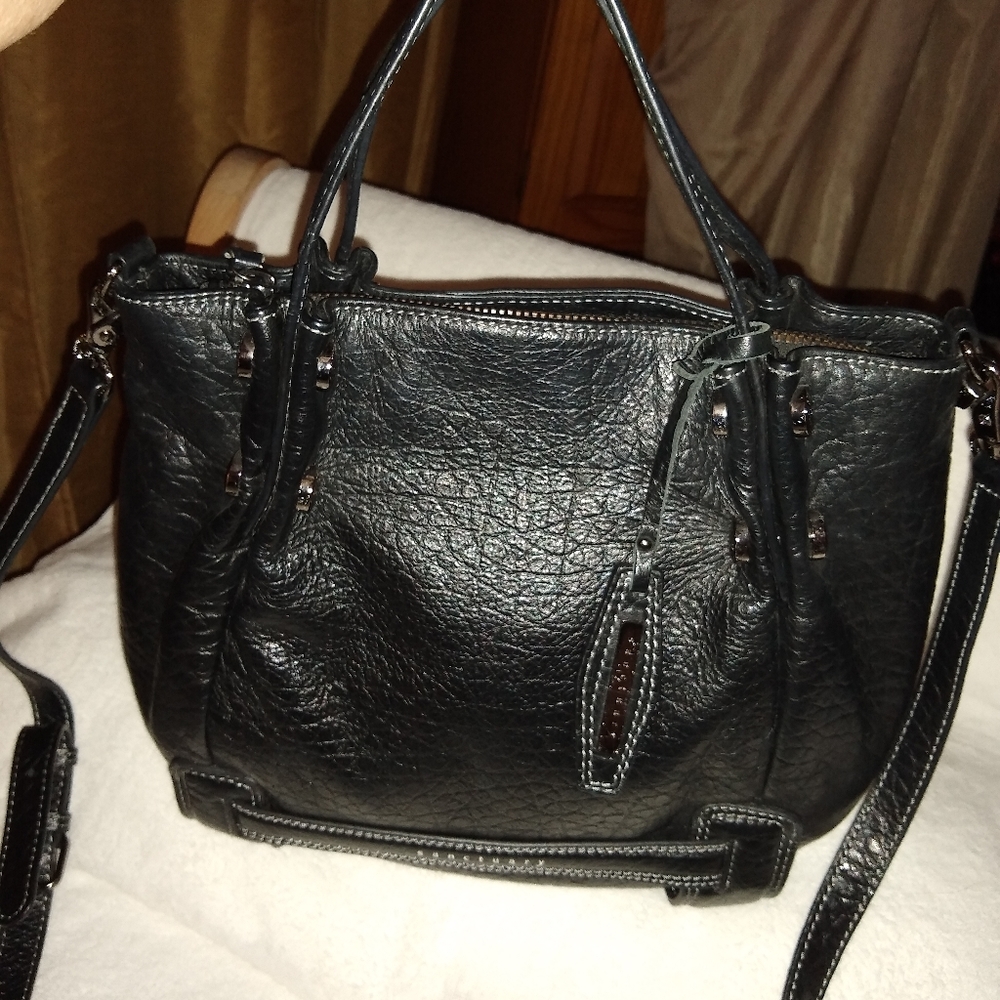 Sanctuary black leather crossbody bag.